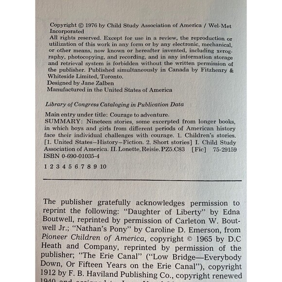 Courage To Adventure Stories of Boys Girls Growing Up With America Library Book - Picture 4 of 8